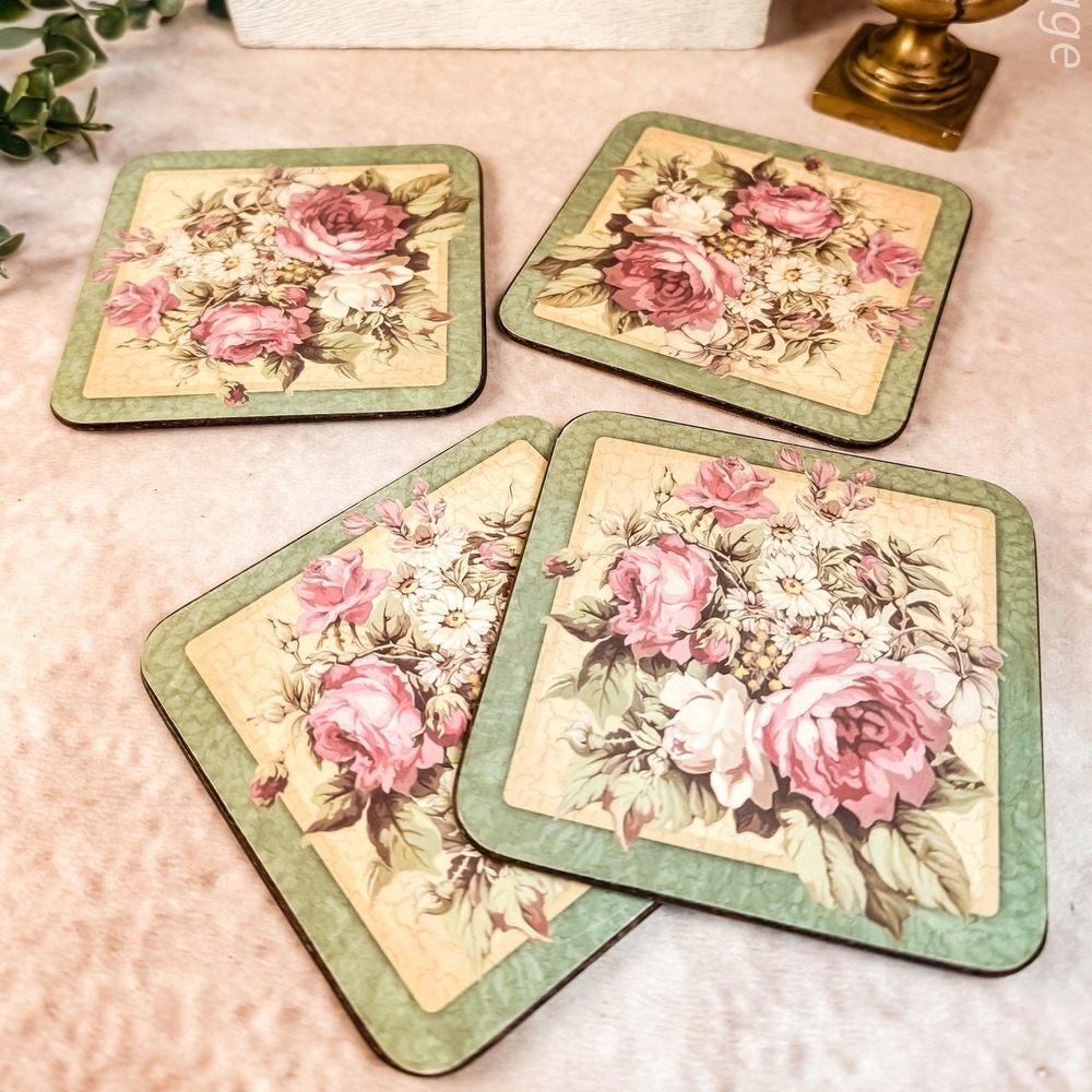 Pimpernel Antique Roses Coasters - Picture 5 of 7